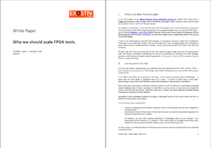 Why we should scale FPGA tools - white paper